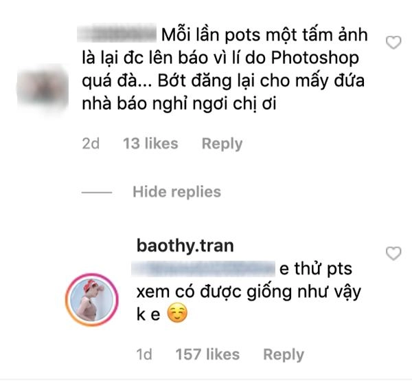 Bị cho là chỉnh ảnh quá đà bảo thy đã có màn đáp trả cực gắt
