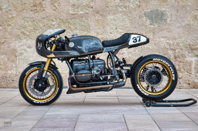 Bmw r100 độ cafe racer với hệ thống treo lò xo lá carbon