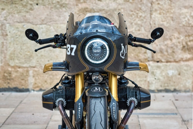 Bmw r100 độ cafe racer với hệ thống treo lò xo lá carbon