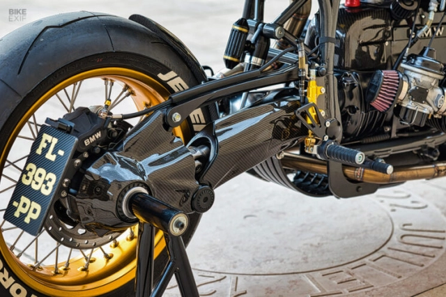 Bmw r100 độ cafe racer với hệ thống treo lò xo lá carbon