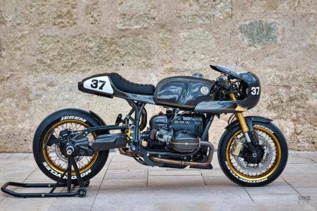 Bmw r100 độ cafe racer với hệ thống treo lò xo lá carbon