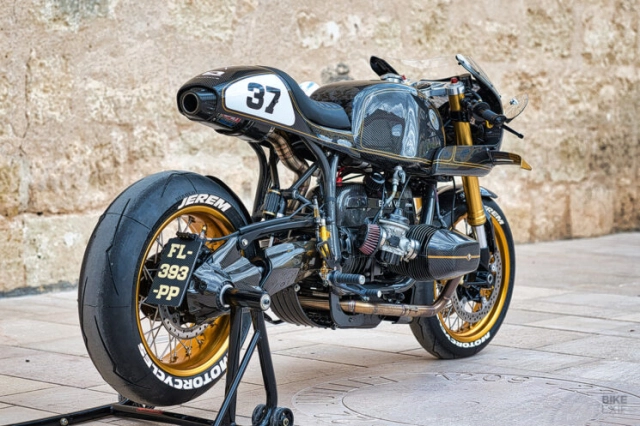 Bmw r100 độ cafe racer với hệ thống treo lò xo lá carbon