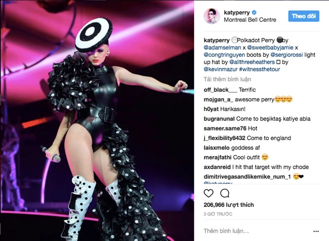 Bức hình hot nhất hôm nay katy perry mặc đồ ntk công trí khiến fan việt vỡ òa sung sướng