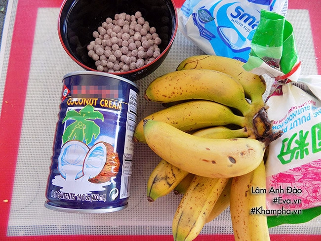Chè chuối bột nếp trân châu ngọt thanh nóng hổi cho chiều lạnh