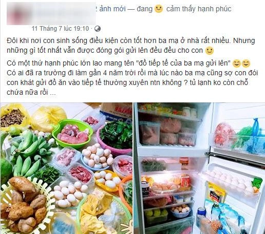 Cô gái quảng bình khoe núi thực phẩm quê mẹ gửi lên thành phố ai nhìn cũng cảm động