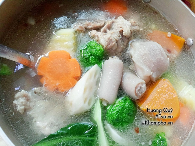 Đuôi heo hầm rau củ thơm ngon bổ dưỡng