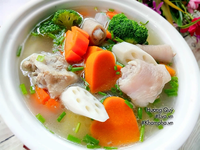 Đuôi heo hầm rau củ thơm ngon bổ dưỡng
