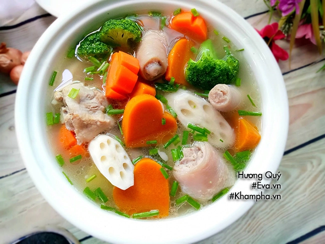 Đuôi heo hầm rau củ thơm ngon bổ dưỡng