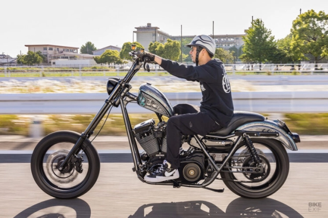 Harley-davidson fxr độ từ xưởng chuyên máy bay trực thăng