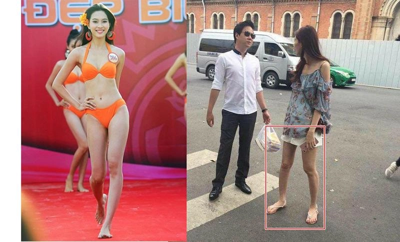 Hồ ngọc hà ngọc trinh nhã phương có đôi chân xấu thảm hại khi thiếu photoshop