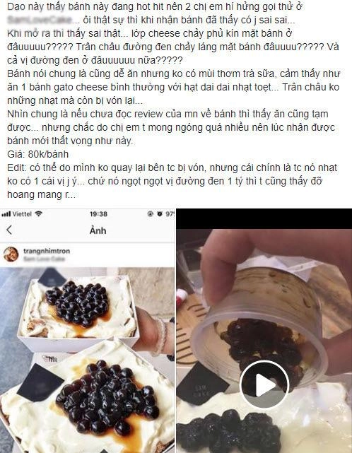 Hóng cơn sốt bánh trà sữa trân châu trên mạng cô gái bỏ 80 nghìn mua về thì phát khóc