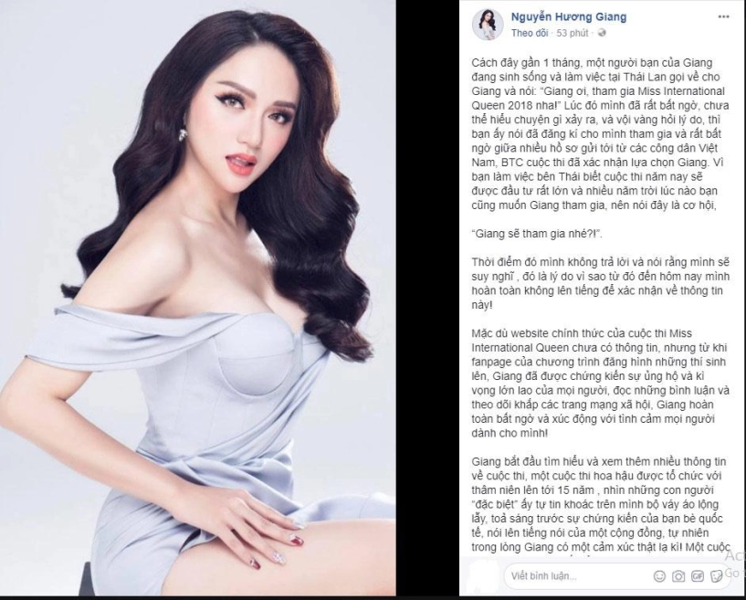 Hương giang idol xác nhận thi hoa hậu cuộc chiến vương miện chính thức bắt đầu