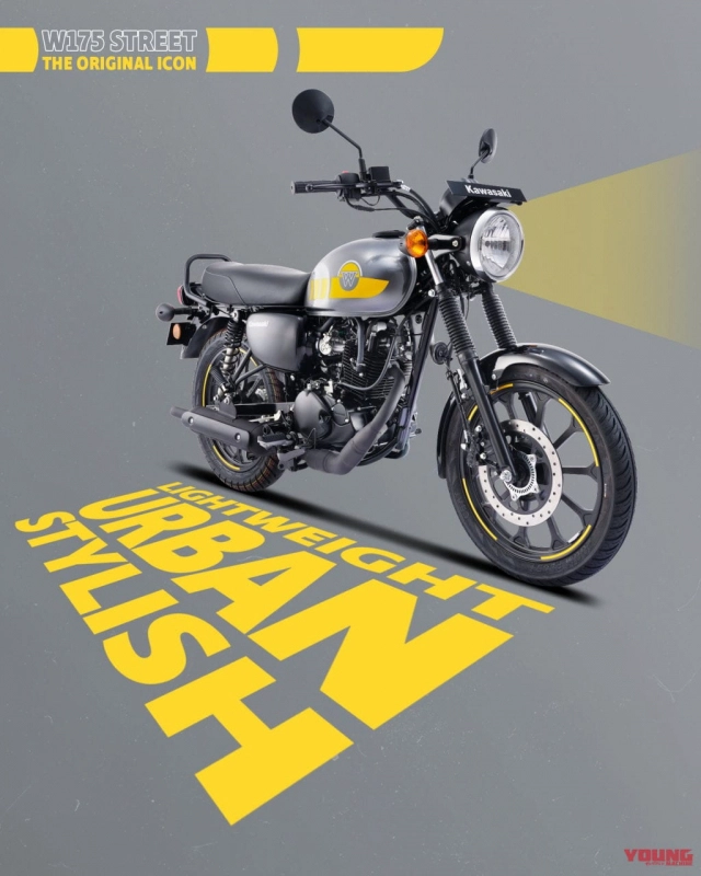 Kawasaki w175 2024 thay đổi dàn chân mới có giá bán quy đổi chưa đến 40 triệu đồng