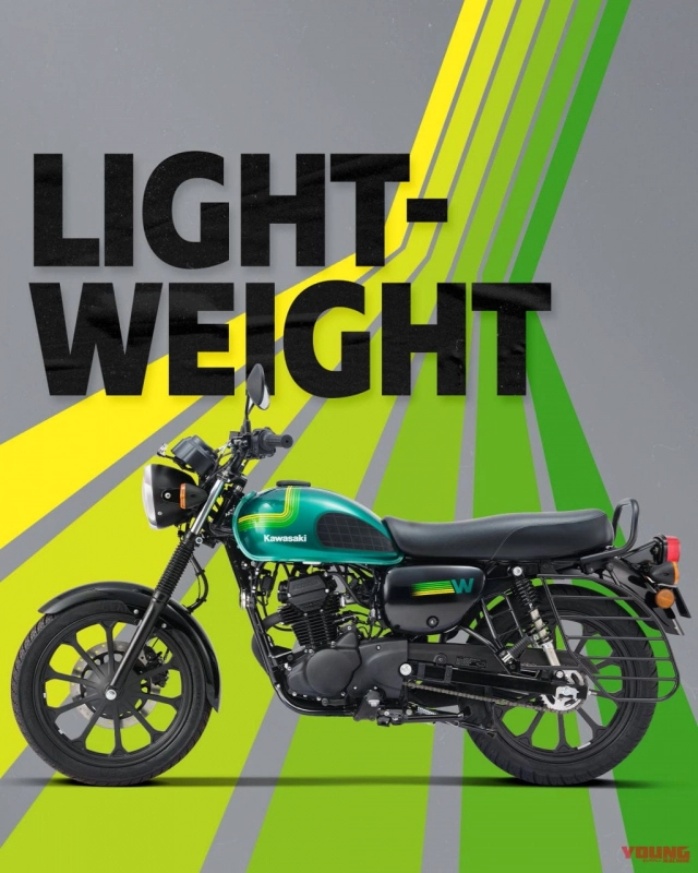 Kawasaki w175 2024 thay đổi dàn chân mới có giá bán quy đổi chưa đến 40 triệu đồng