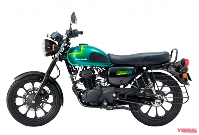 Kawasaki w175 2024 thay đổi dàn chân mới có giá bán quy đổi chưa đến 40 triệu đồng