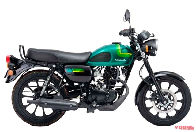 Kawasaki w175 2024 thay đổi dàn chân mới có giá bán quy đổi chưa đến 40 triệu đồng