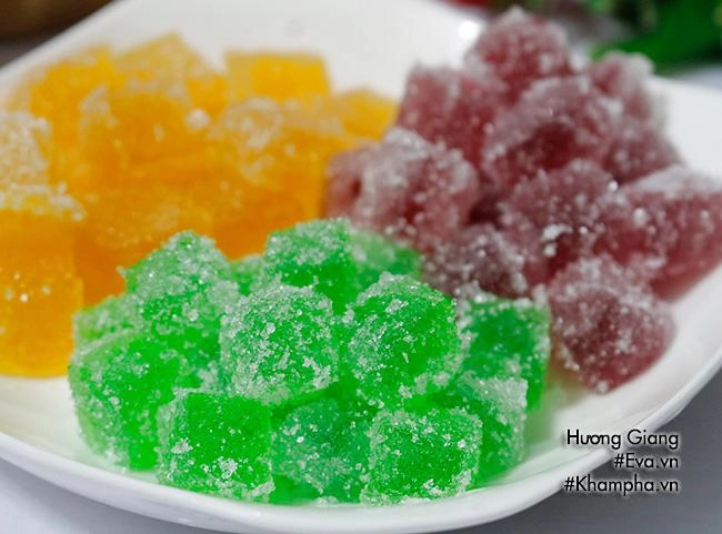 Kẹo dẻo trái cây 3 màu siêu ngon cho bé ngày tết