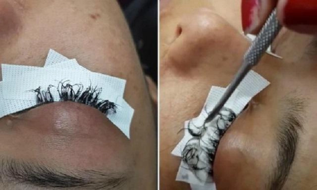 Loạt ảnh rợn cả người khiến chị em rùng mình xem xong còn ai dám đi nối mi