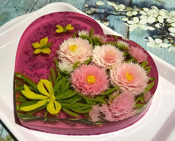 Mẹ 8x được dân mạng thế giới phong thánh tỉa thạch 3d việt vì món ăn đẹp choáng váng
