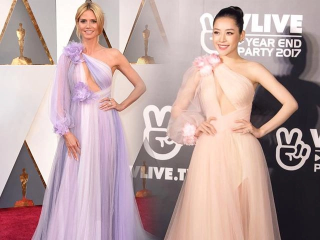 Nghi vấn chi pu diện váy nhái của siêu mẫu lừng danh heidi klum
