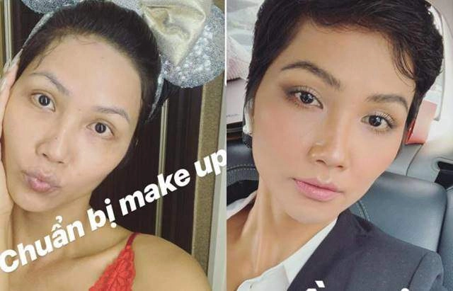 Ngồi bệt dưới sàn nhà tự tay họa mặt hhen niê khiến mọi người phát cuồng với cái kết