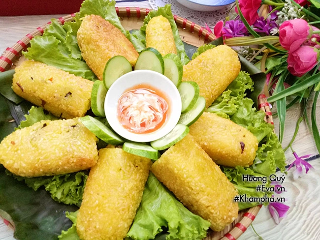 Sáng làm xôi chiên nhân thịt bằm mang đi nhanh gọn con kịp vào học chồng kịp giờ làm