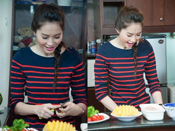 Sắp lấy chồng hoa hậu thu thảo bỗng liên tục khoe mâm cơm tự nấu