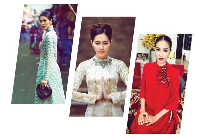 Say lòng ngắm tăng thanh hà thu thảo phạm hương đọ sắc với áo dài