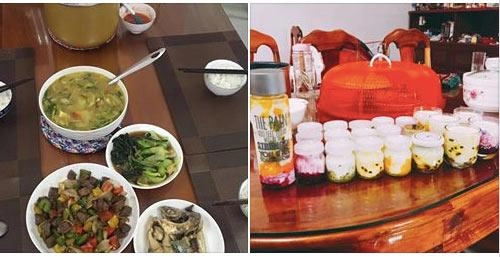 Thanh niên ế vợ khoe nấu cơm 4 món làm cả sữa chua dân mạng lại để ý chiếc bàn