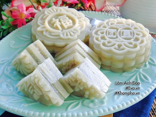Thơm mát với bánh trung thu rau câu đậu xanh bé nào cũng thích