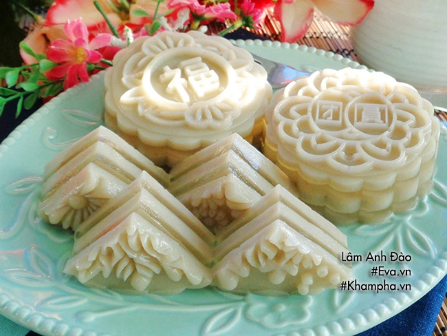 Thơm mát với bánh trung thu rau câu đậu xanh bé nào cũng thích