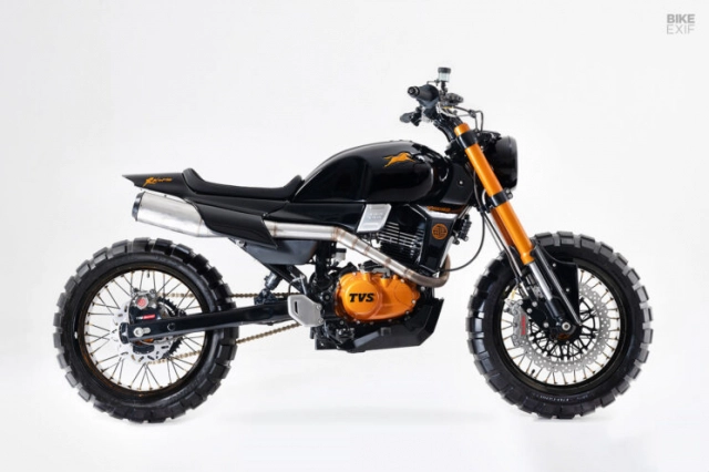 Tvs ronin độ phong cách scrambler sắc nét của smoked garage