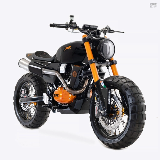 Tvs ronin độ phong cách scrambler sắc nét của smoked garage