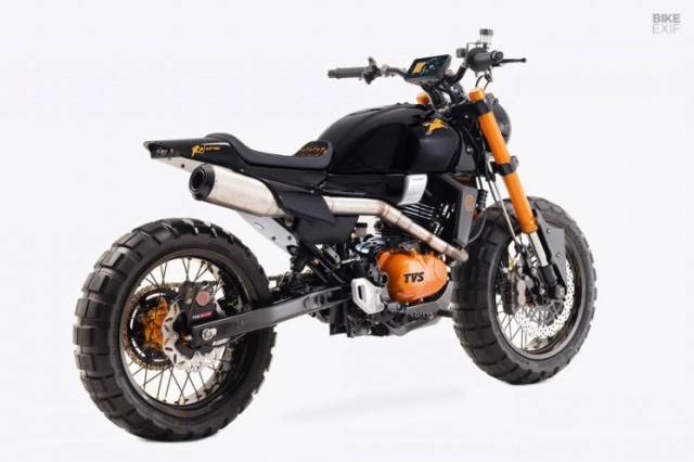 Tvs ronin độ phong cách scrambler sắc nét của smoked garage