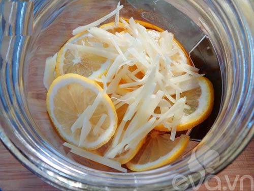 Uống nước gừng đem thái sợi ngâm với nước cốt chanh giảmngay 5kg 1 tuần
