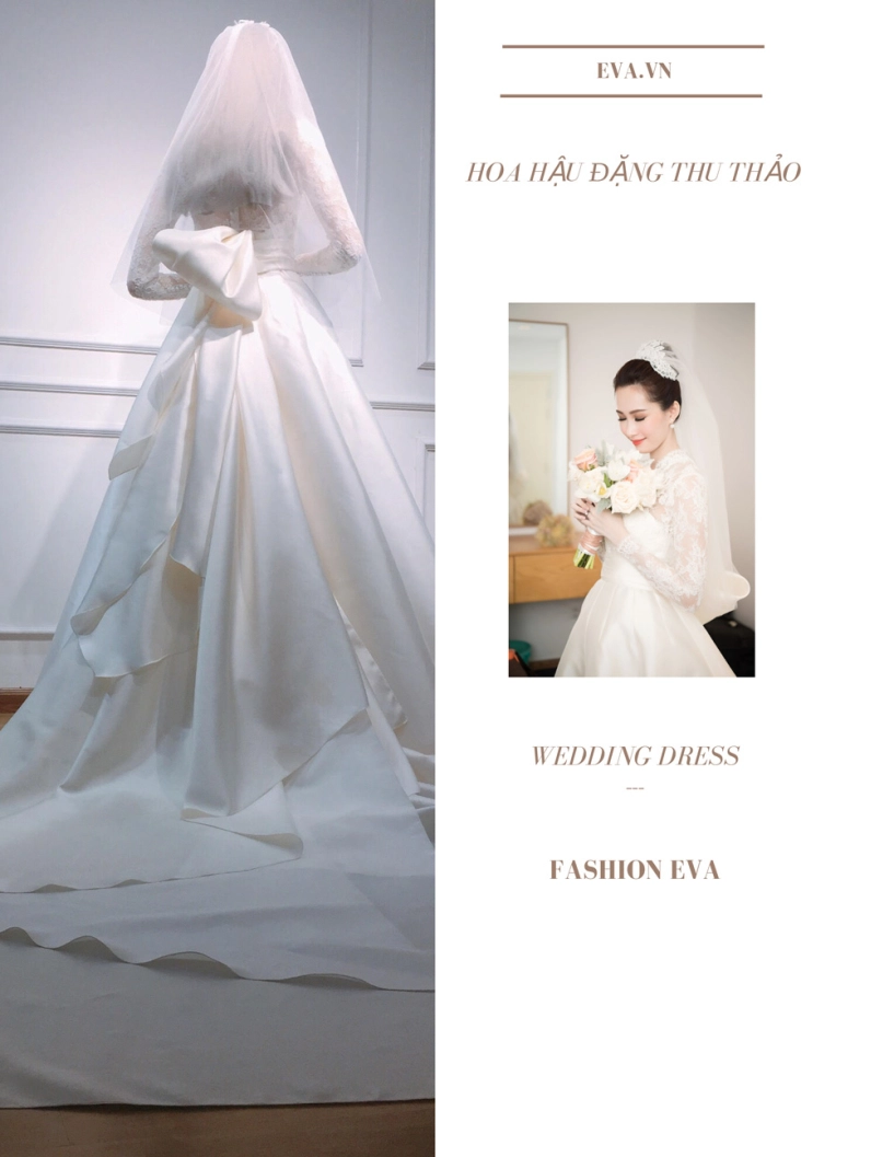 Váy cưới thu thảo mất 1 tháng để hoàn thiện và chỉnh sửa trực tiếp trên cơ thể cô ây
