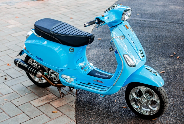 Vespa lx150 tiêu tốn hơn 200 triệu đồng để trở thành một tác phẩm nghệ thuật