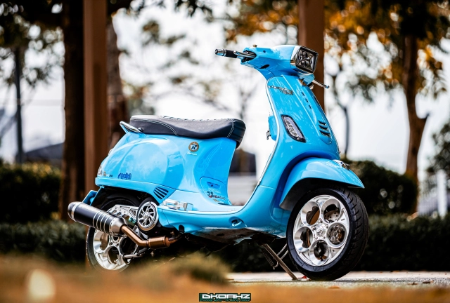 Vespa lx150 tiêu tốn hơn 200 triệu đồng để trở thành một tác phẩm nghệ thuật