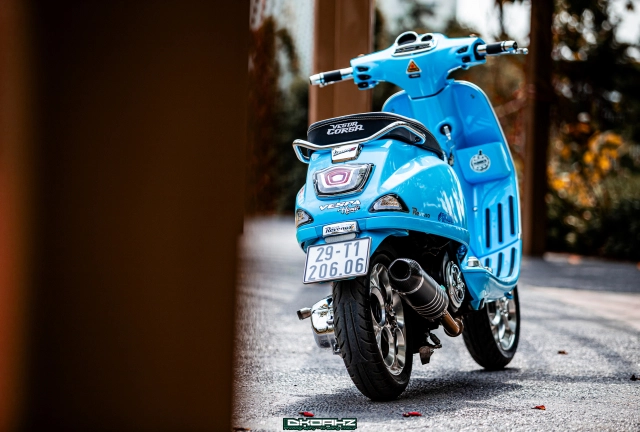 Vespa lx150 tiêu tốn hơn 200 triệu đồng để trở thành một tác phẩm nghệ thuật