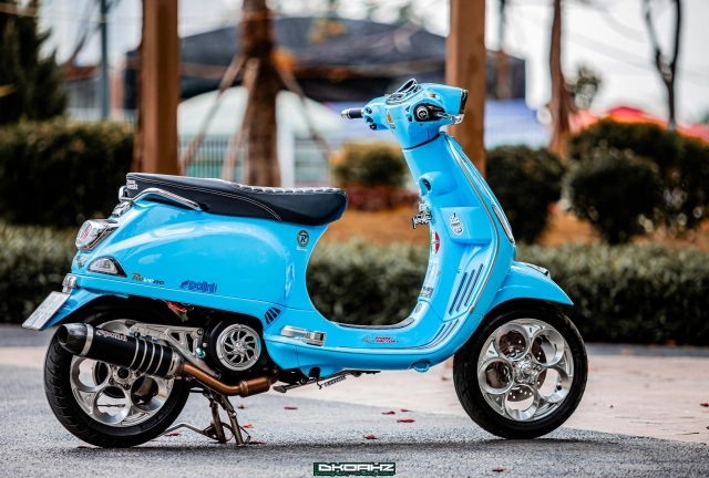 Vespa lx150 tiêu tốn hơn 200 triệu đồng để trở thành một tác phẩm nghệ thuật
