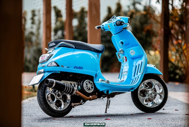 Vespa lx150 tiêu tốn hơn 200 triệu đồng để trở thành một tác phẩm nghệ thuật
