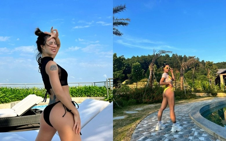 Vợ kém 13 tuổi của anh tài hà lê dáng đẹp nét căng ăn mặc chất phát ngất chẳng kém chồng