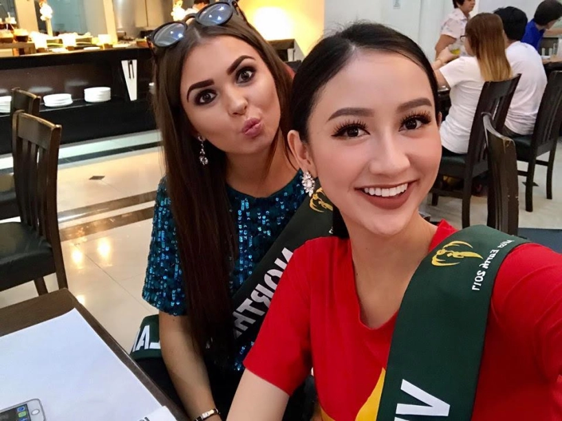 Á hậu hà thu liên tục giành chiến thắng áp đảo tại hoa hậu trái đất 2017