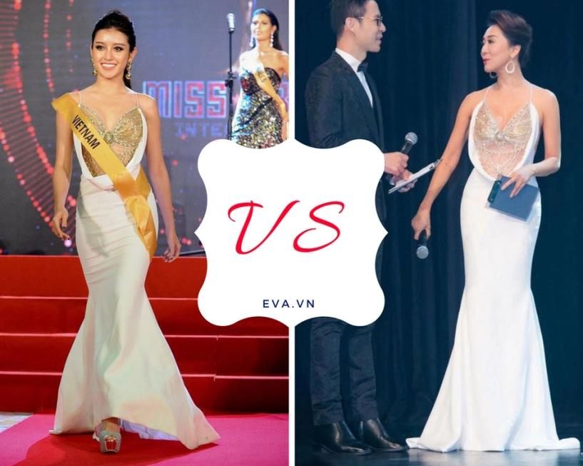 Bình thường dát đầy hàng hiệu sao đi thi huyền my lại cứ thích diện váy của người khác