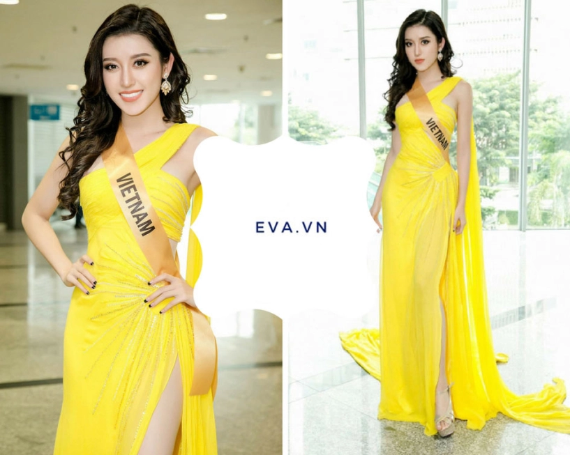 Bình thường dát đầy hàng hiệu sao đi thi huyền my lại cứ thích diện váy của người khác