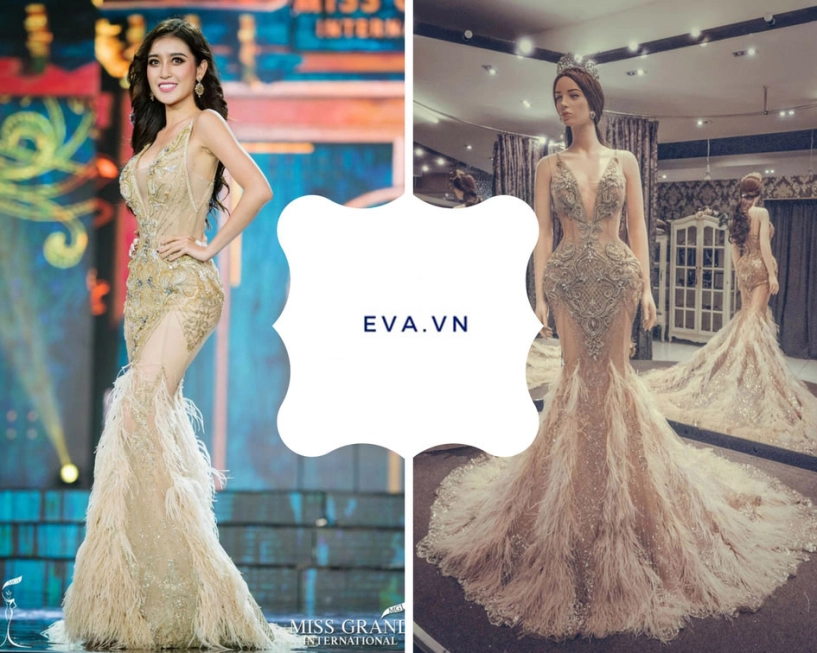 Bình thường dát đầy hàng hiệu sao đi thi huyền my lại cứ thích diện váy của người khác