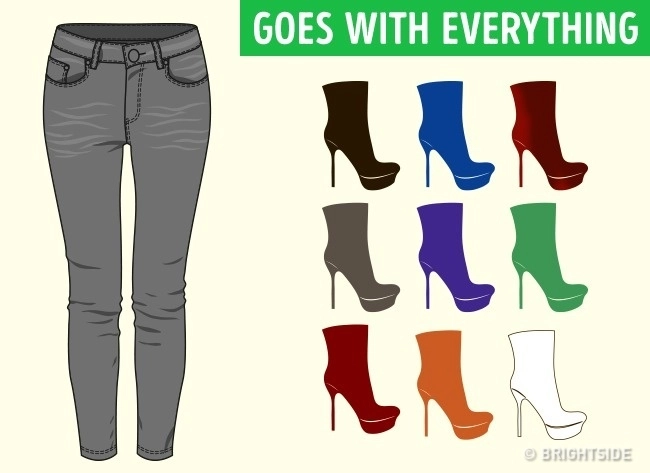 Chọn sai màu giày đồ sang chảnh đến mấy cũng bị mất giá