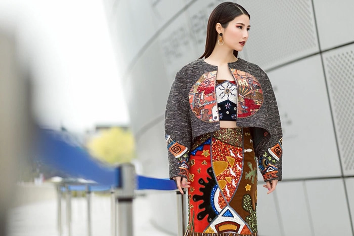 Diện đồ việt nam diễm my 9x vẫn khiến hàng triệu trái tim tại seoul fashion week rung động