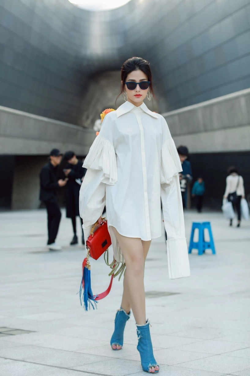 Diện đồ việt nam diễm my 9x vẫn khiến hàng triệu trái tim tại seoul fashion week rung động