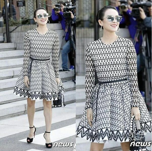 Diện váy 6 triệu đồng chương tử di tỏa sáng không thua kém ai tại đám cưới song - song